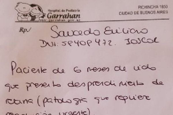 IOSCOR: nuevo reclamo por una cobertura para un niño de 6 meses que necesita cirugía