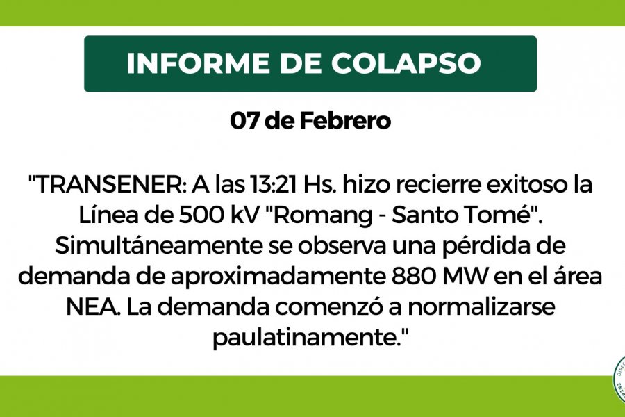 Otro colapso energético en Corrientes: DPEC acusó a TRANSENER por un nuevo apagón