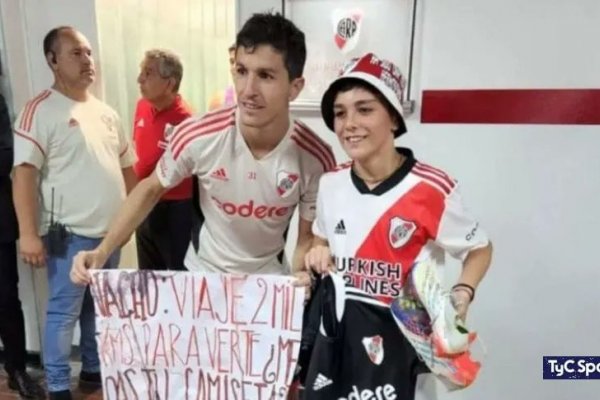 El enorme gesto de Nacho Fernández con un pequeño hincha de River