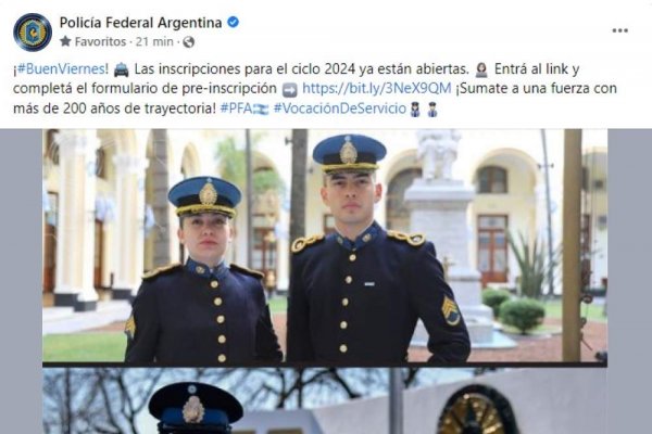 Abrió la pre-inscripción para ingresar a la Policía Federal