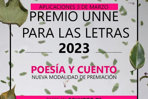 Premio UNNE para las letras 2023