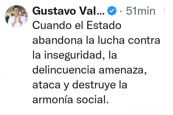 Valdés con movilizaciones por seguridad en la provincia, reclama por hechos en Rosario