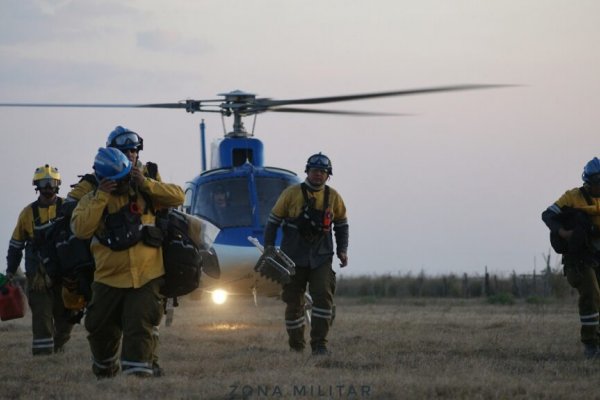 El Ejército Argentino participa en el combate contra los incendios en Corrientes