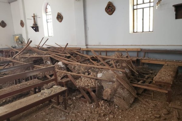 Alvear: se desplomó el cielorraso de la iglesia Inmaculada Concepción