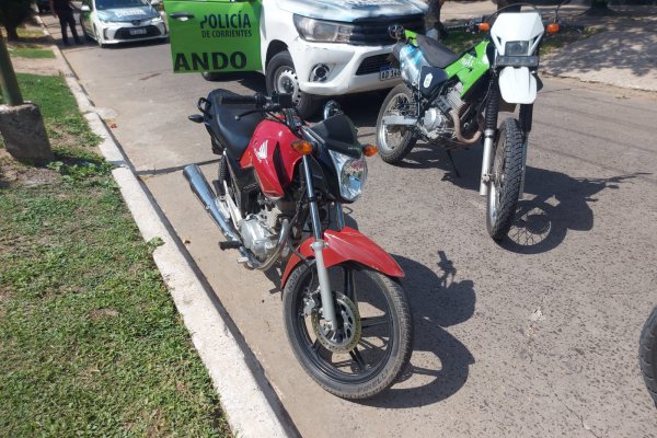 Dos demorados y dos motocicletas secuestradas en tareas de prevención