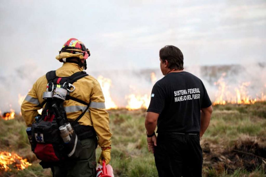 Guardaparques y brigadistas de diversos parques nacionales combaten los incendios en Corrientes