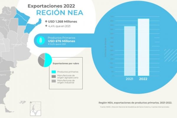 En 2022, Chaco lideró las exportaciones en el NEA