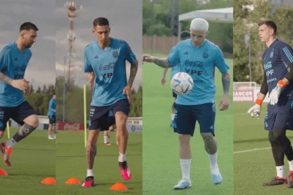 La Selección Argentina tuvo su primer entrenamiento palpitando la fiesta en el Monumental