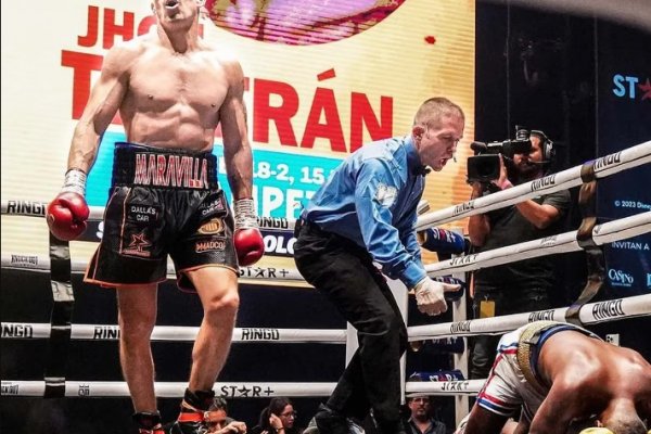 Maravilla Martínez le ganó por nocaut a Jhon Teherán en el Luna Park