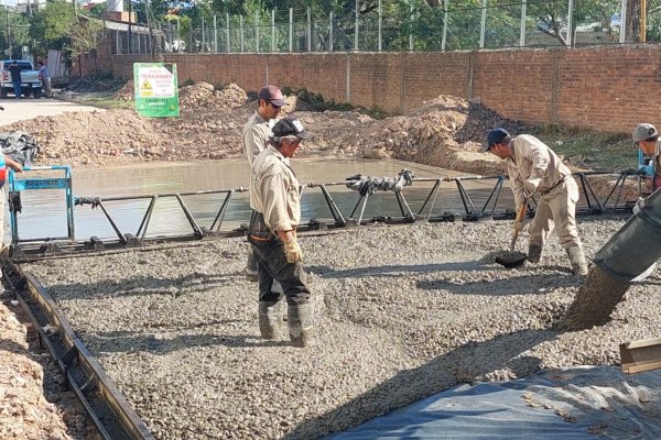 Se reanudó la pavimentación de Ex Vía y sus obras de desagüe están en etapa final