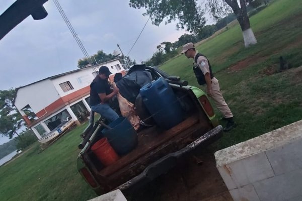 Secuestraron un animal faenado el cual era trasladado en la parte trasera de una camioneta