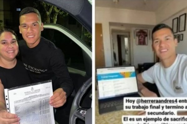 El correntino Herrera y la alegría de terminar el secundario