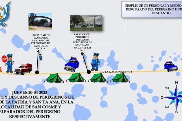 La Policía y otras autoridades implementaran Operativos de Seguridad para la Peregrinación de los Tres Pueblos