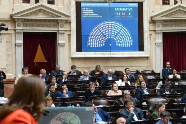 Diputados dio media sanción a la ley antilavado de activos