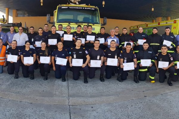 Bomberos provinciales se capacitaron en Operaciones de Emergencia en Aeropuertos