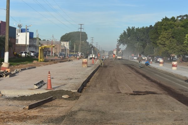 Verificaron los avances en las obras de ensanche de Ruta 5