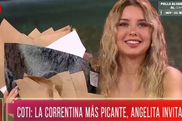 El Conejo le mandó un regalo a Coti Romero en su primer día como angelita y ella le tiró un palito