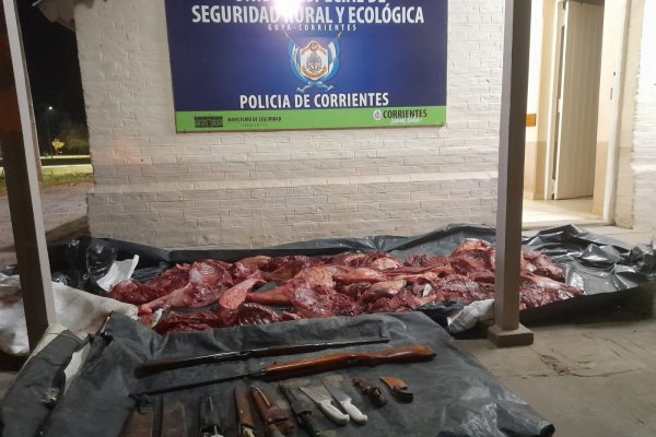 Demoraron a cinco hombres y secuestraron partes de animales silvestres faenados