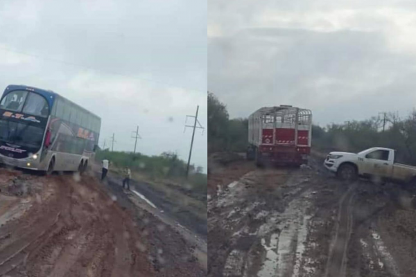 Corrientes: imágenes del estado intransitable de una ruta provincial que conecta con Entre Ríos