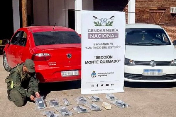 Gendarmería Nacional interceptó cocaína que iban a distribuir en Corrientes