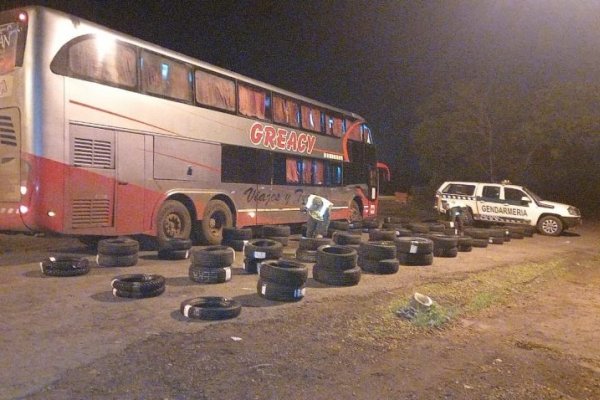 Corrientes: incautan 112 neumáticos transportados en un tour de compras