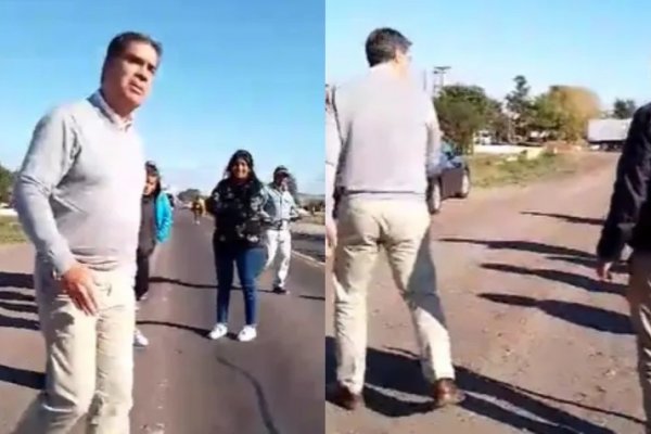 Jorge Capitanich se enfrentó con piqueteros tras querer levantar un corte de ruta