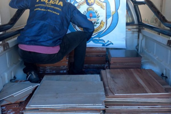Corrientes: hallan cajas de cerámicos que fueron robados de una vivienda en construcción