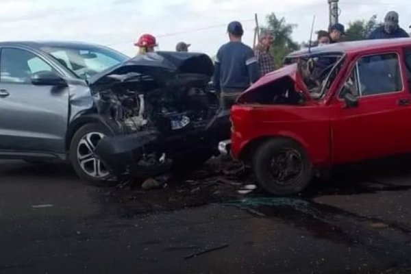 Corrientes: dos personas resultaron heridas tras un choque frontal en Saladas