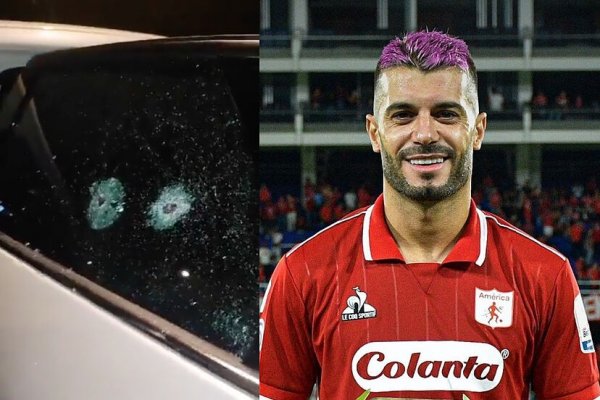 Balean el auto de un futbolista español en Colombia