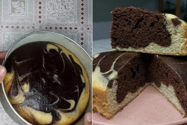 Receta de torta marmolada ideal para la merienda