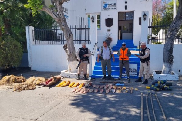 Corrientes: secuestran pescados, rifles, redes y un carpincho