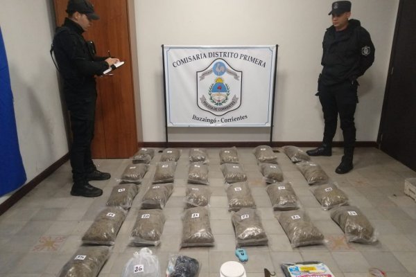 La Policía secuestró marihuana durante un allanamiento en una vivienda en Ituzaingó