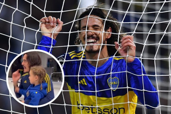 VIDEO | Cavani le enseñó una canción de Boca a su hija antes del cruce con Palmeiras