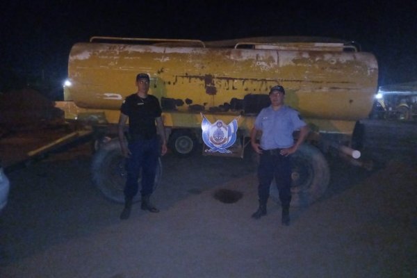 La Policía de Corrientes recuperó un tanque de 6 mil litros que había sido robado