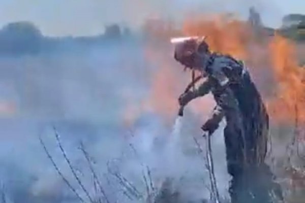 En Goya un vecino quemaba basura y generó un gran incendio en campo vecino