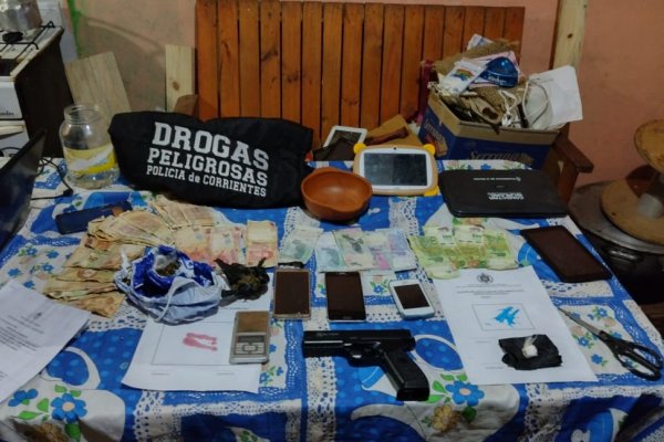 Corrientes: allanamientos en el interior provincial dejó como saldo dos detenidos y secuestro de cocaína y marihuana