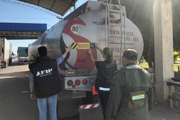 Controles de la Afip evitaron el contrabando de 36.000 litros de gasoil a Paraguay