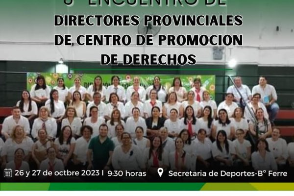 Se realizará hoy el Encuentro de Centros de Promoción de Derechos de Corrientes