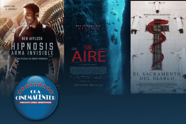 El sacramento del diablo, Hipnosis y Sin aire, lo que llega a Cinemacenter Corrientes