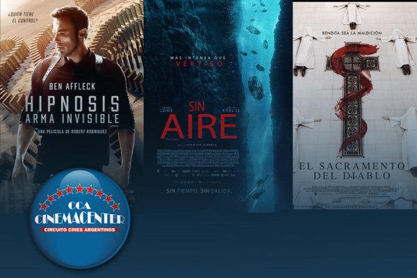 El sacramento del diablo, Hipnosis y Sin aire, lo que llega a Cinemacenter Corrientes