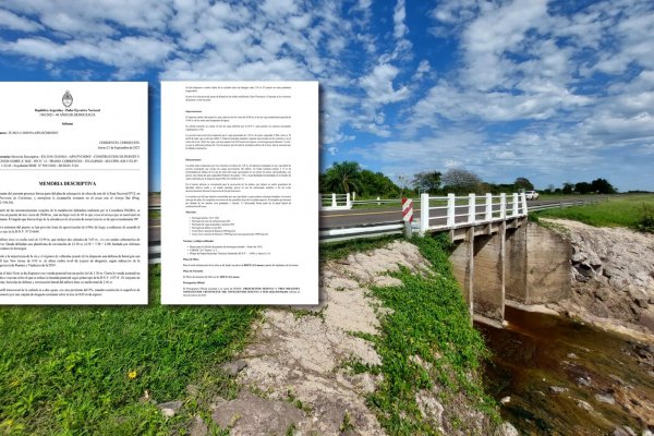 Nación invertirá $364 millones para construir un nuevo puente sobre el A° Baí entre Itatí y Berón