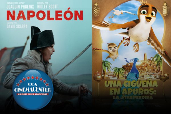 Cinemacenter Corrientes: Napoleón, Una cigüeña en apuros, lo que llega al cine en la semana