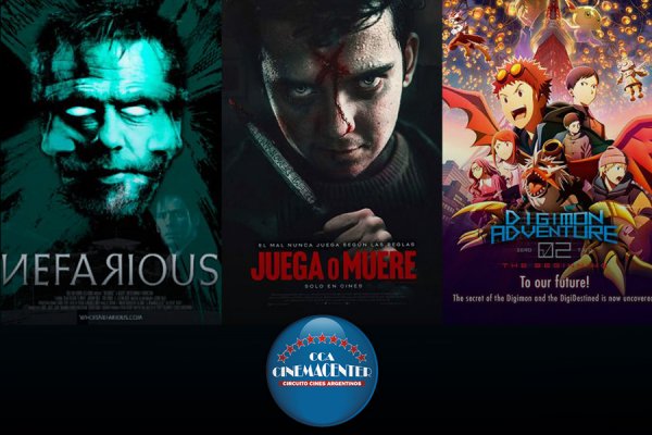 Cinemacenter Corrientes: La cartelera de esta semana Juega o muere , Nefarious y el animé dice presente con Digimon Adventure 02.