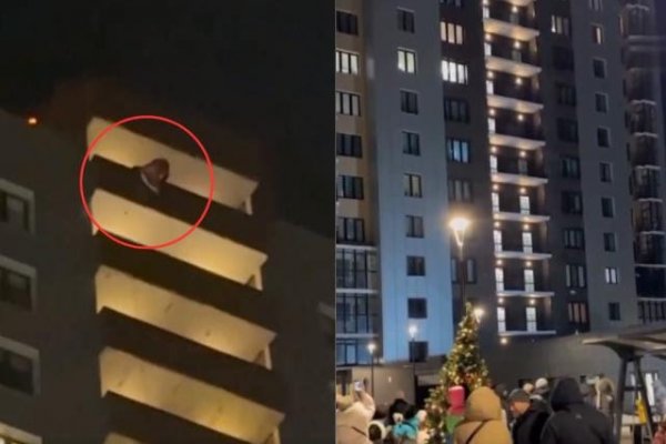 Tragedia en Navidad: Hombre disfrazado de Papá Noel pierde el equilibrio y cae desde el piso 24 durante un evento