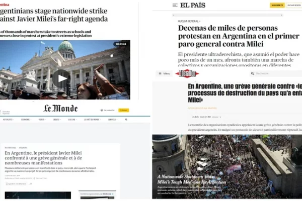24E: cómo se vio el paro en los medios internacionales