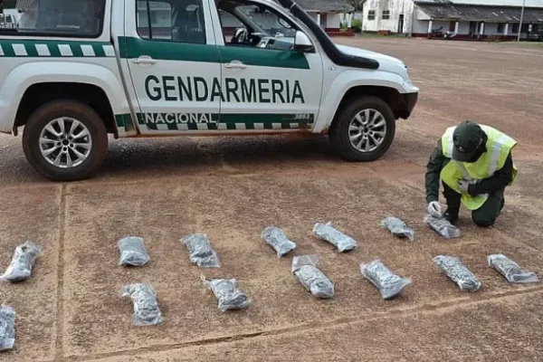 Corrientes: perro de Gendarmería halló dos encomiendas narco por Ruta 14