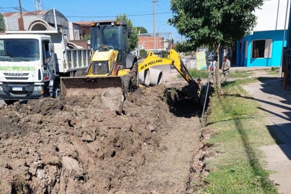 Corrientes: Construyen un importante desague pluvial en av. Juan de Garay