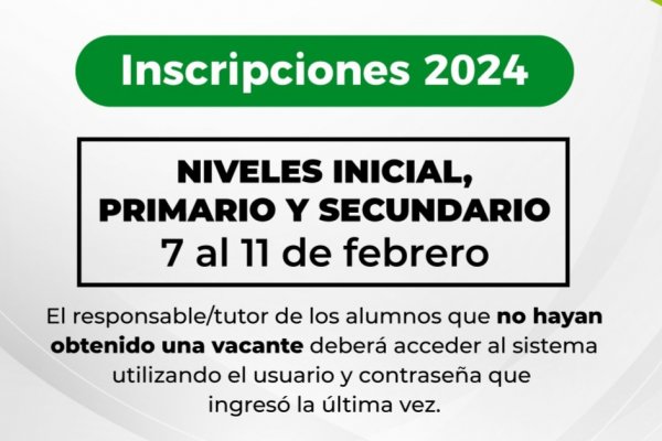 Corrientes: Ministerio cambia fecha de inscripción online 2024