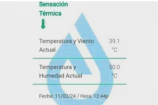 ¿Como andamos con el calor? 50 de térmica en Corrientes