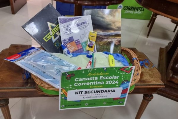 Corrientes: presentaron las canastas escolares